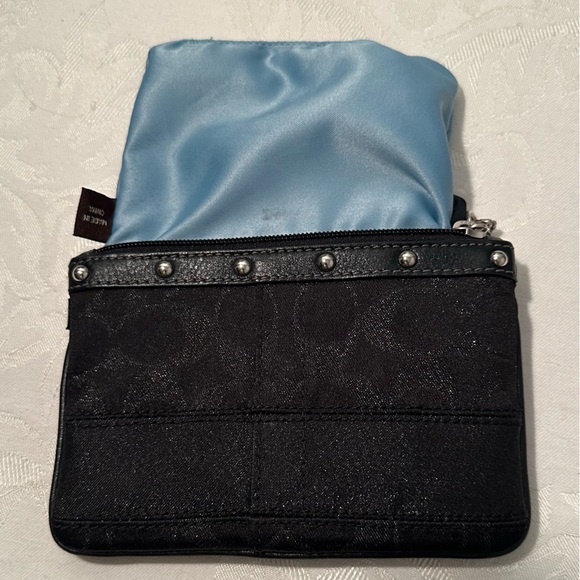 Coach Studded Black Lurex Wristlet